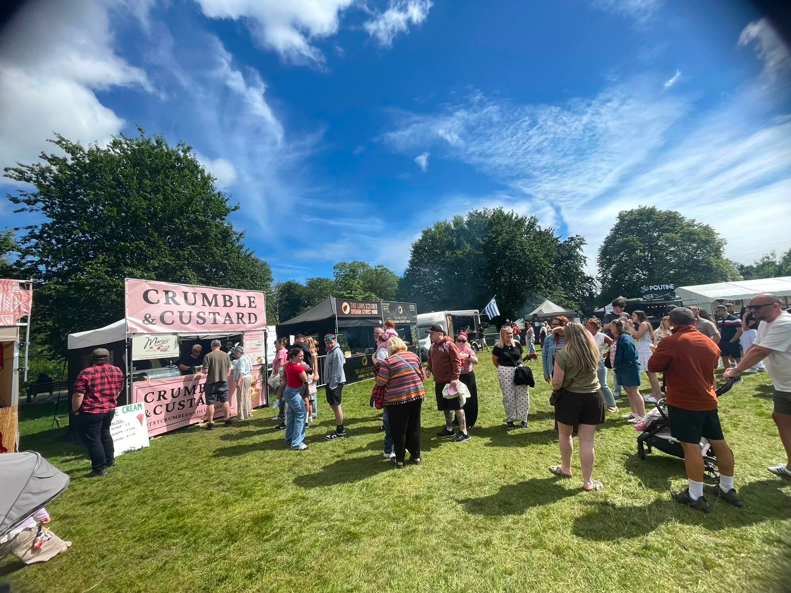 The Crumble & Custard stall at a South Wales food festival